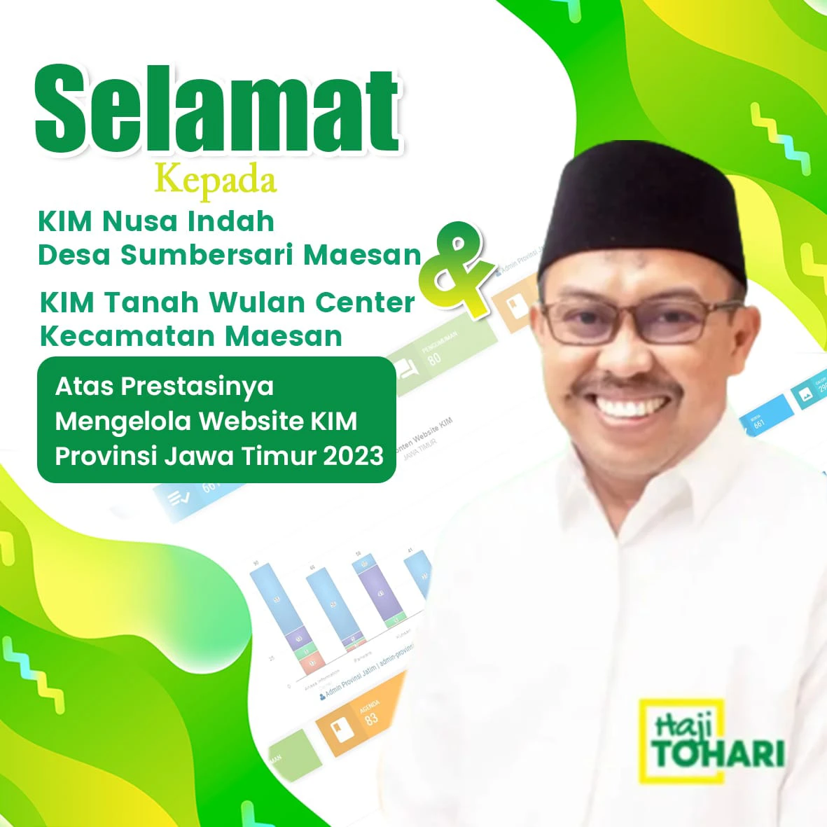 KETUA KOMISI 1 DPRD BONDOWOSO,  APRESIASI KEBERHASILAN DUA WEBSITE KIM DI KECAMATAN MAESAN