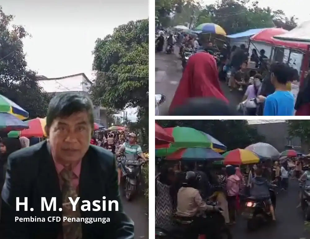 HARI PERTAMA PUASA, PASAR RAMADHAN 1446 H CFD PENANGGUNGAN DI SERBU PEMBELI